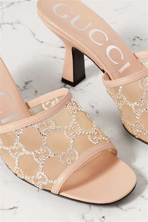 gucci gg embellished mesh mules|gucci sandals customer service.